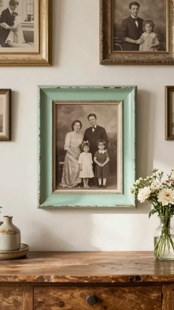 12 Painted Picture Frame Ideas to Refresh Upcycle and Personalize - 2. Shabby Chic Distressed Look 1