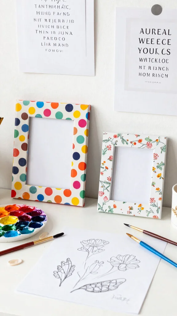 12 Painted Picture Frame Ideas to Refresh Upcycle and Personalize - 5. Playful Patterns 1