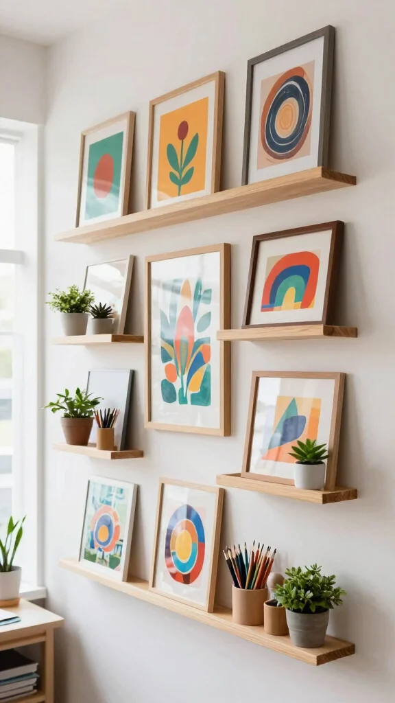 12 Picture Frame Molding Ideas for a Built-In Architectural Wall Detail - 10. Functional Frames as Shelves 1