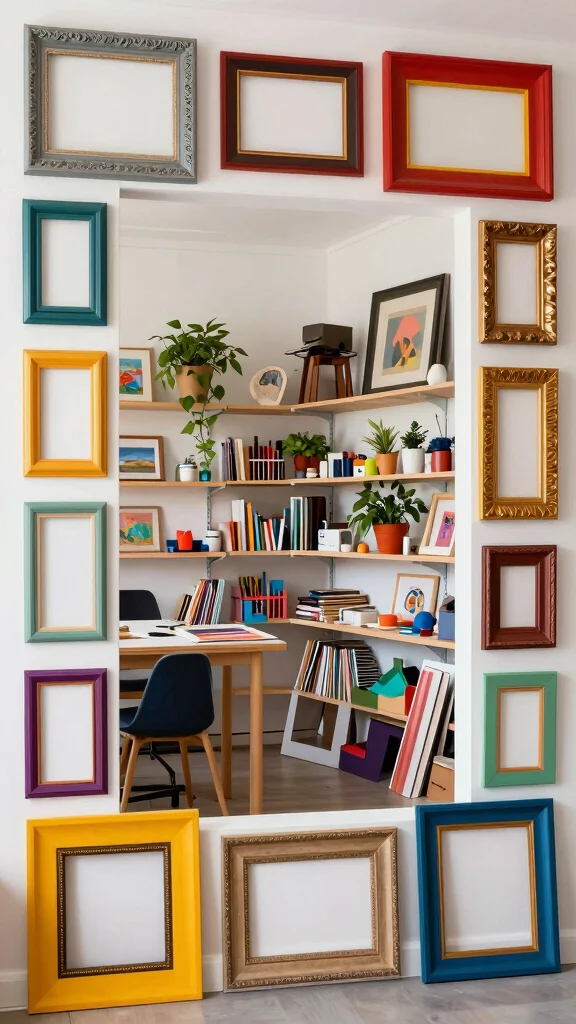 12 Picture Frame Molding Ideas for a Built-In Architectural Wall Detail - 12. Artistic Frame Borders 1