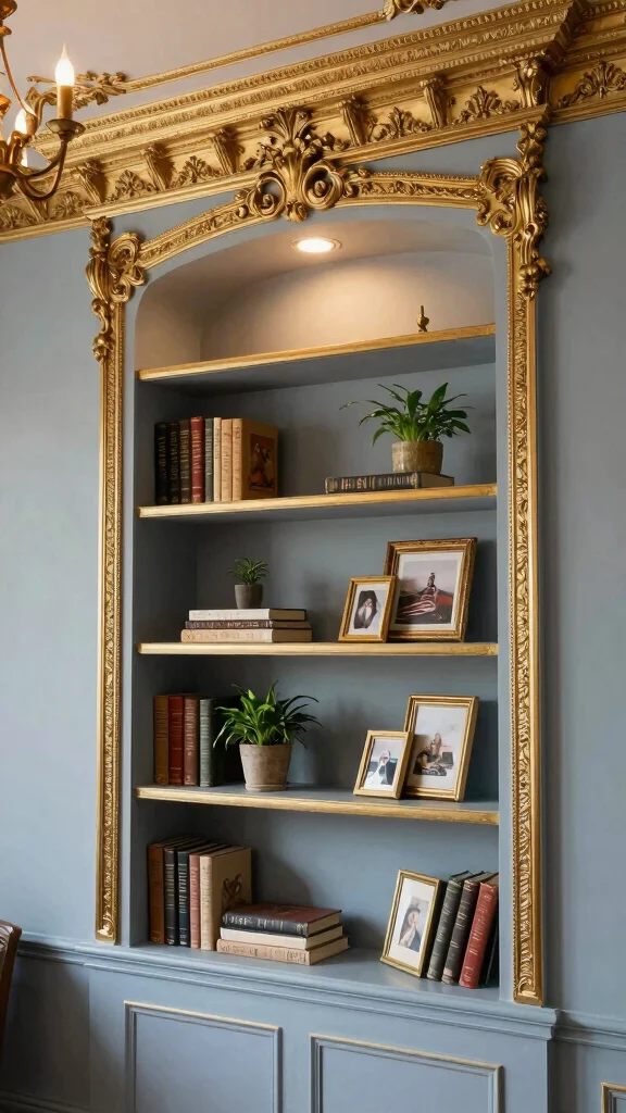 12 Picture Frame Molding Ideas for a Built-In Architectural Wall Detail - 2. Ornate Crown Molding 1