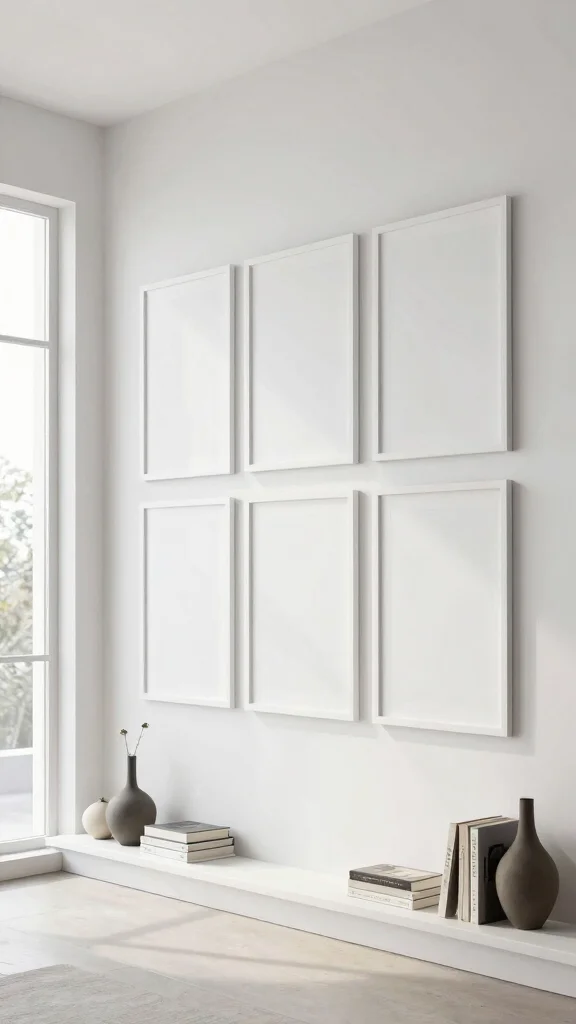 12 Picture Frame Molding Ideas for a Built-In Architectural Wall Detail - 7. Minimalist Linear Frames 1