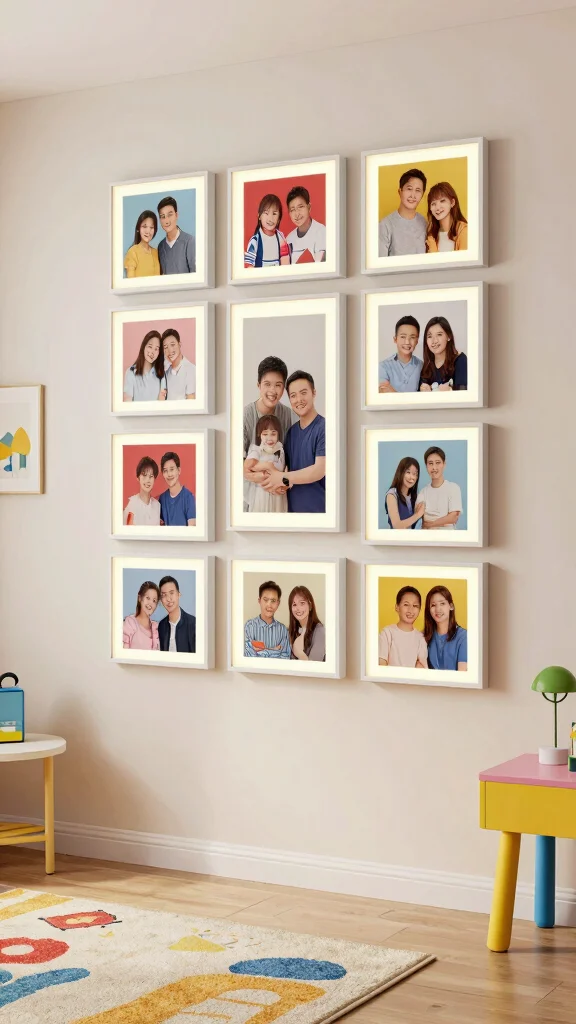 12 Picture Frame With Light Ideas for a Glowing Illuminated Wall Display - 12. Modular LED Frames 1