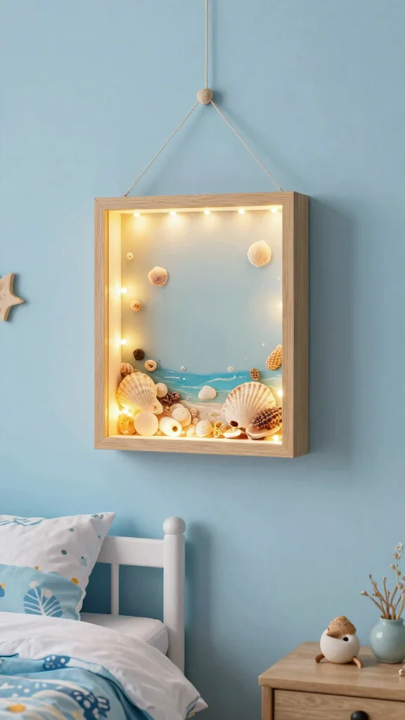 12 Picture Frame With Light Ideas for a Glowing Illuminated Wall Display - 3. DIY Lighted Shadow Boxes 1