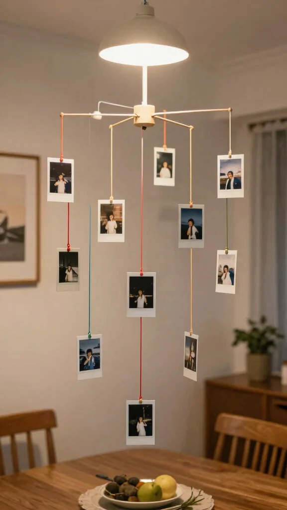 12 Polaroid Picture Frame Ideas for a Fun Nostalgic Photo Display - 9. Polaroid Mobile Display 1