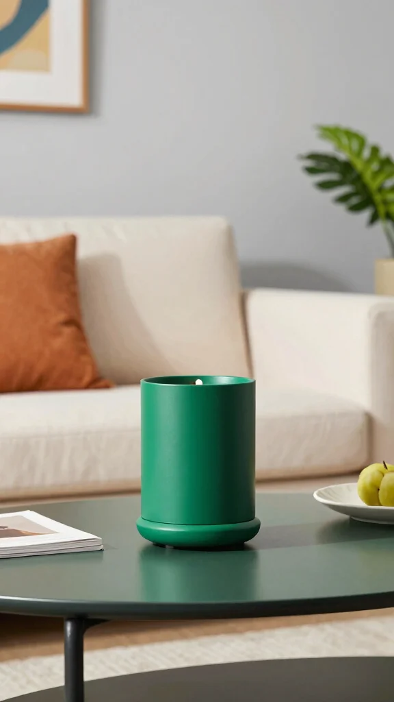 12 Pretty Candle Warmer Ideas for a Beautiful Scented Home Display - 10. Statement Color 1