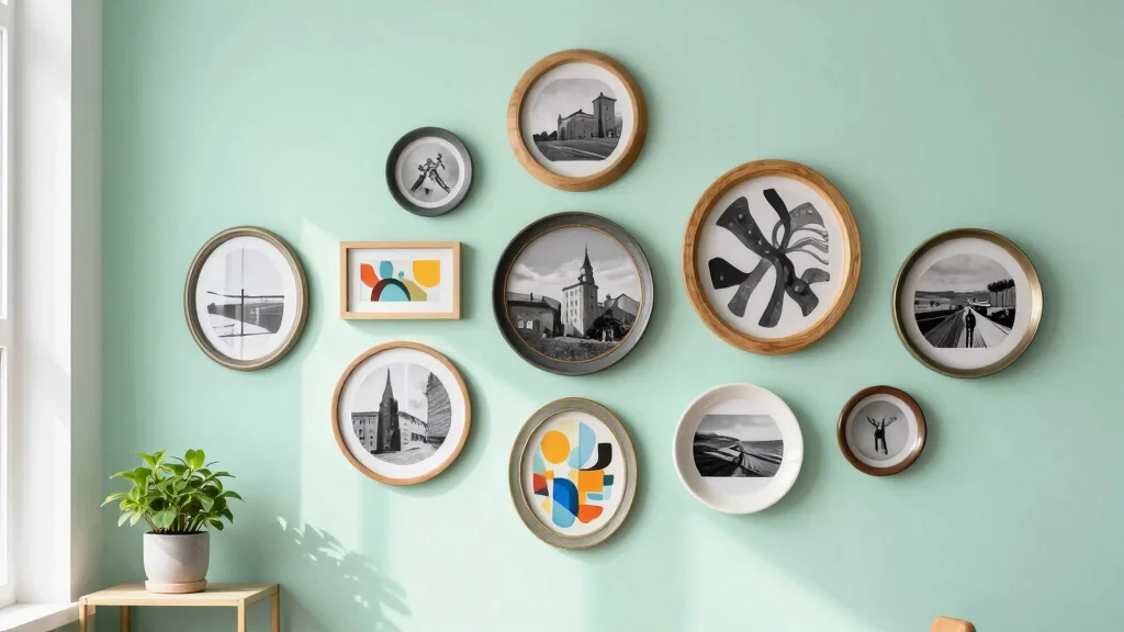 12 Round Picture Frame Ideas for a Soft Sculptural Wall Detail