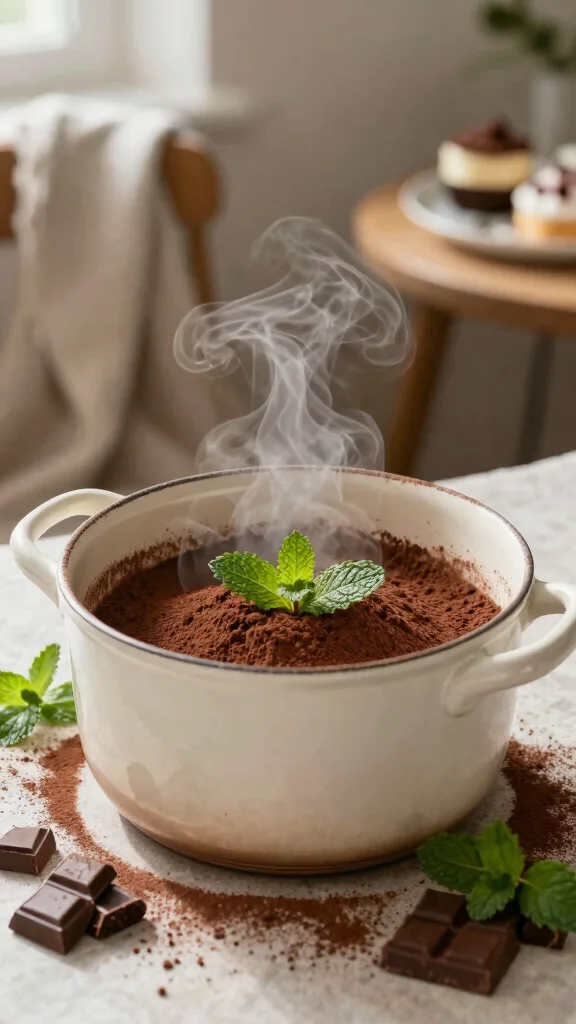 12 Simmer Pot Recipes for Candle Warmers for a Natural Fragrant Home - 12. Chocolate Mint Indulgence 1