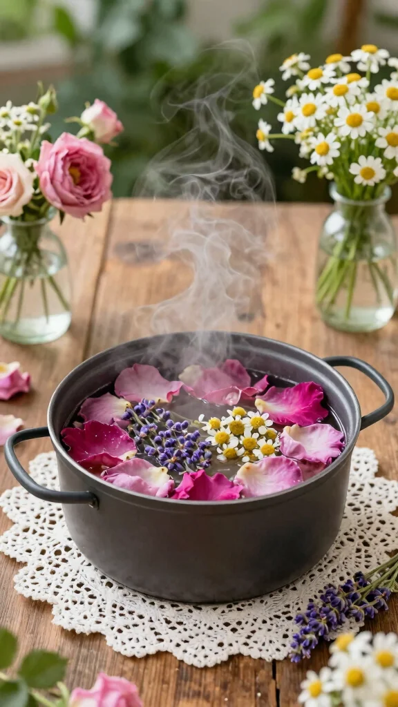 12 Simmer Pot Recipes for Candle Warmers for a Natural Fragrant Home - 5. Floral Bliss 1