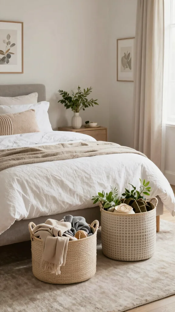 12 Under-Bed Basket Ideas for Hidden Accessible Off-Season Storage - 10. Basket Sets for Matching Storage 1