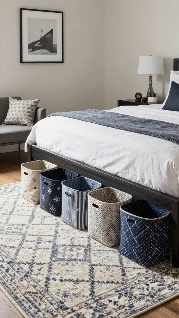 12 Under-Bed Basket Ideas for Hidden Accessible Off-Season Storage - 4. Decorative Storage Bins 1