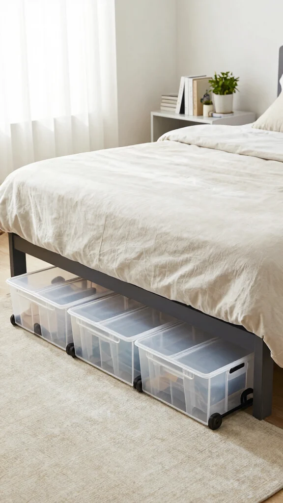 12 Under-Bed Basket Ideas for Hidden Accessible Off-Season Storage - 5. Rolling Under-Bed Organizers 1
