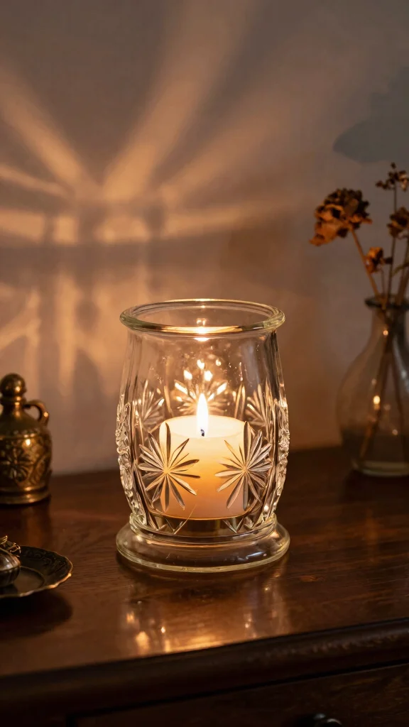12 Unique Candle Warmer Ideas That Double as Decorative Statement Pieces - 3. Vintage Glass Candle Warmer 1