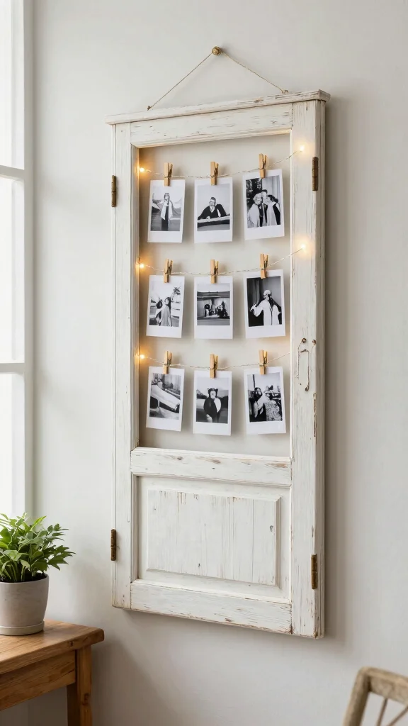 12 Unique Picture Frame Ideas That Stand Out on Any Wall - 1. Vintage Door Frame Art 1