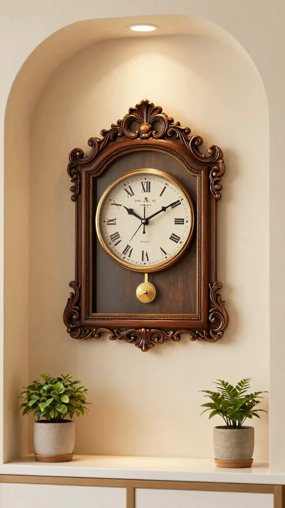 12 Vintage Picture Frame Ideas for Walls, Shelves, and Mantles - 10. Vintage Frame Wall Clock 1