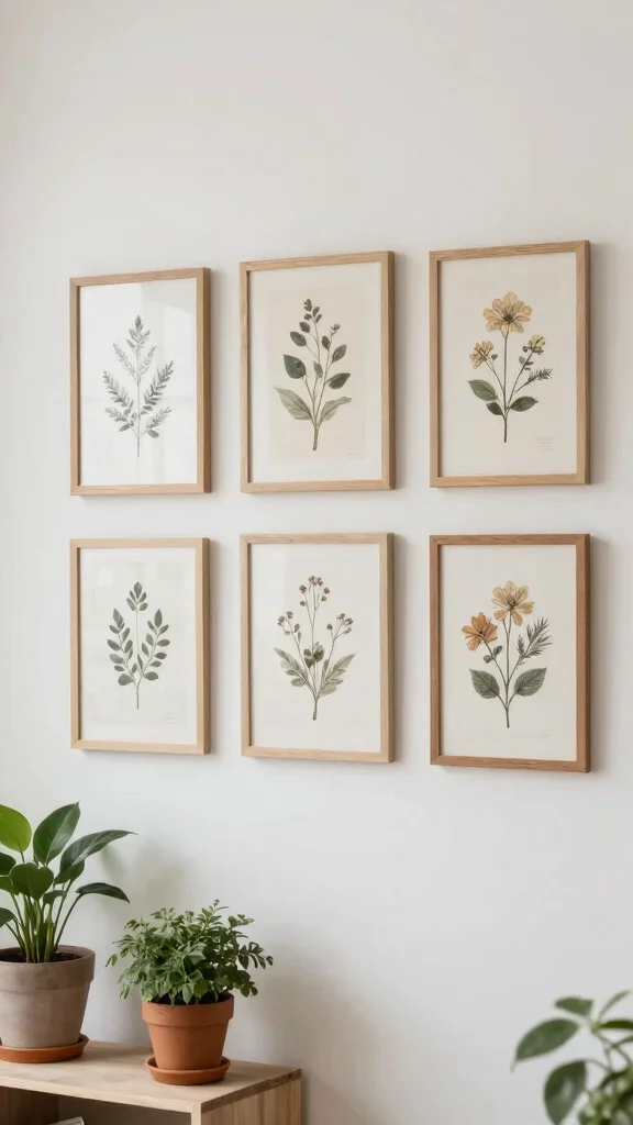 12 Vintage Picture Frame Ideas for a Nostalgic Collected Wall Display - 9. Botanical Prints in Vintage Frames 1