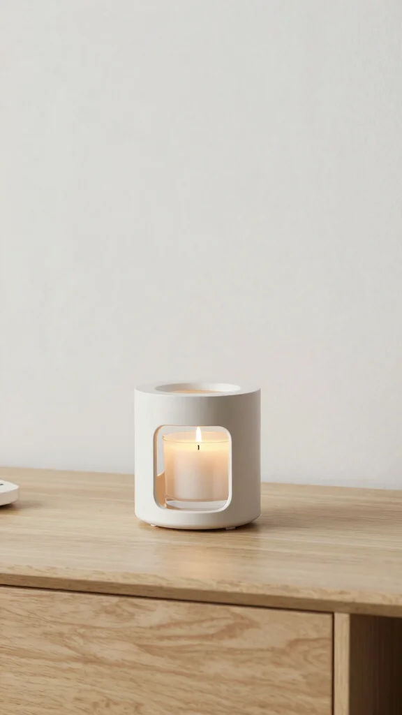 12 Ways to Create Ambiance With Candle Warmers for Every Mood - 12. Minimalist Approach for Peace 1