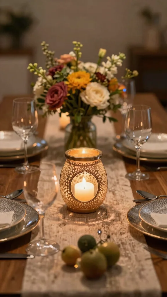 12 Ways to Create Ambiance With Candle Warmers for Every Mood - 2. Aromatic Dinner Setup 1