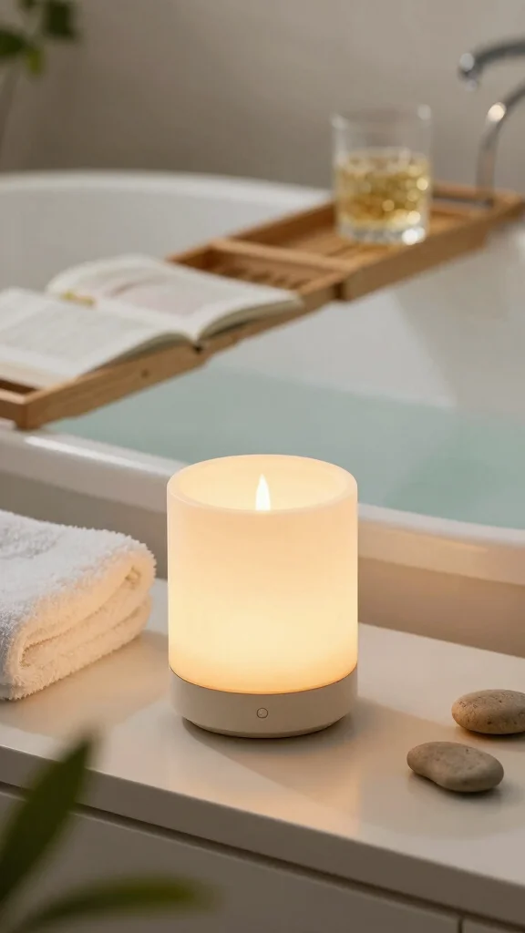 12 Ways to Create Ambiance With Candle Warmers for Every Mood - 3. Spa-Like Bathroom Retreat 1