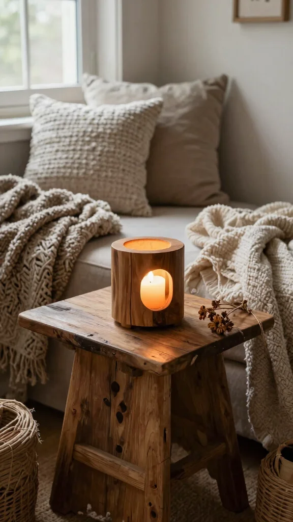 13 Candle Warmer Decor Ideas for Every Room Season and Style - 1. Rustic Charm in the Living Room 1