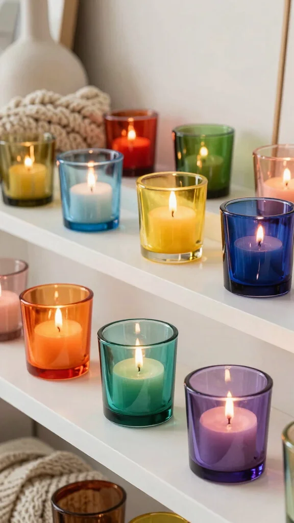 13 Candle Warmer Ideas for Living Rooms, Bedrooms, Kitchens, and Beyond - 3. Colorful Glass Candle Warmers 1