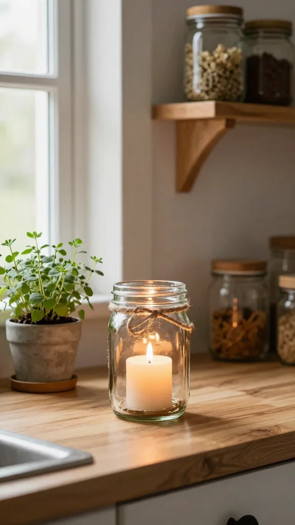 13 Candle Warmer Lamp Ideas for a Cozy Flameless Glow in Any Room - 2. Rustic Mason Jar Warmers 1