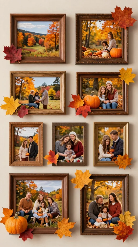 13 Collage Picture Frame Ideas for a Layered Personal Wall Display - 11. Seasonal Displays 1