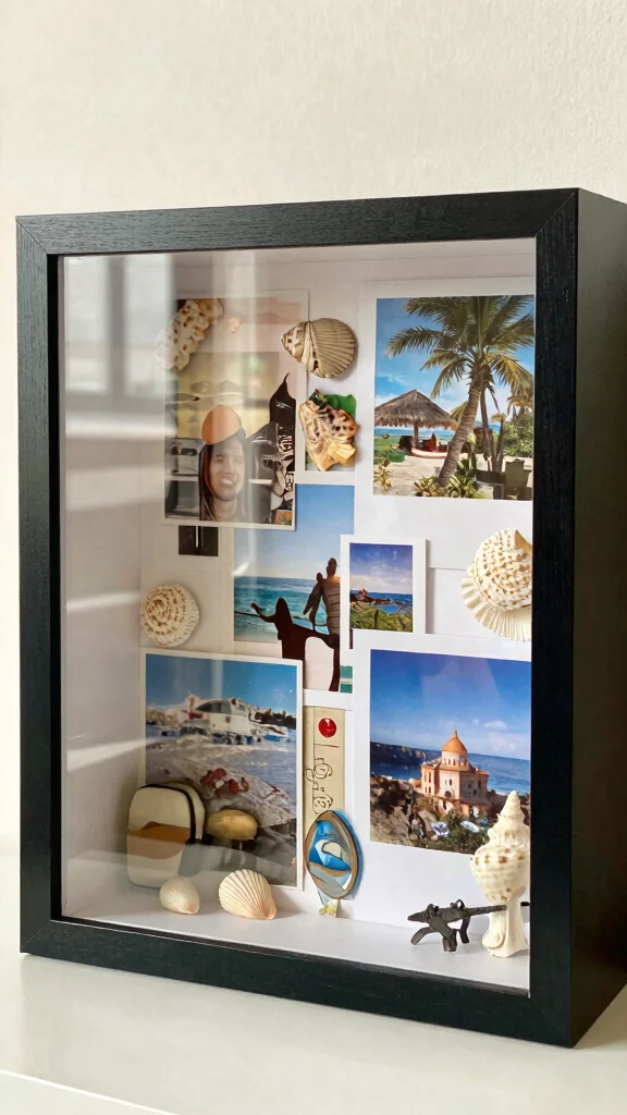 13 Collage Picture Frame Ideas for a Layered Personal Wall Display - 7. Shadow Box Frames 1