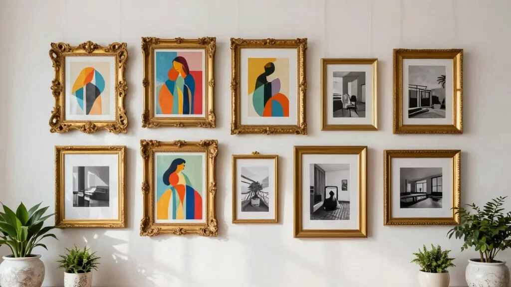13 Gold Picture Frame Ideas for a Glamorous Polished Wall Display