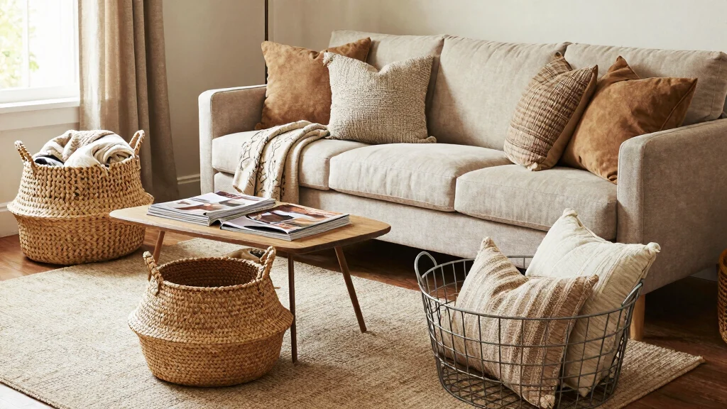 13 Living Room Basket Ideas for Cozy Textured Functional Storage