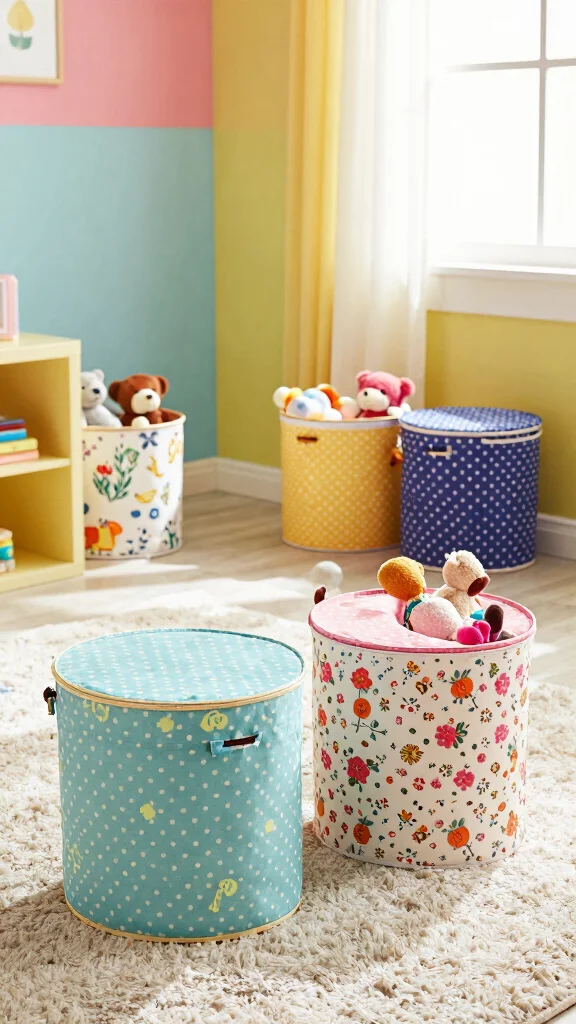 13 Storage Basket With Lid Ideas for a Tidy Hidden-Away Look - 2. Fabric Storage Baskets 1