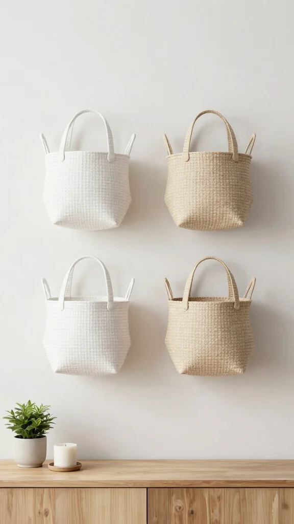 13 Wall Basket Decor Ideas That Turn Storage Into Artwork - 2. Minimalist Elegance 1