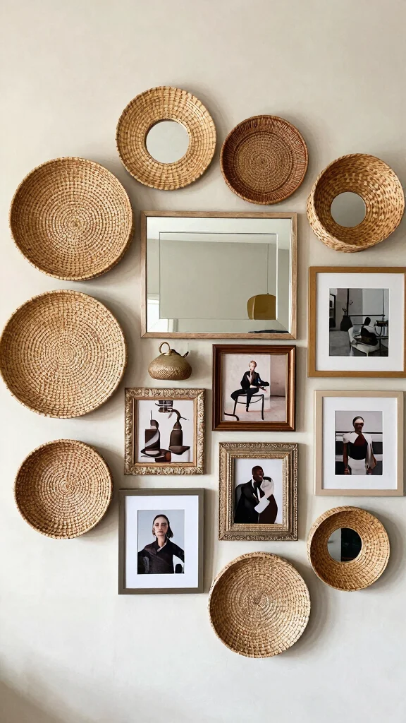 13 Wall Basket Decor Ideas That Turn Storage Into Artwork - 5. Wall Basket Art Collage 1