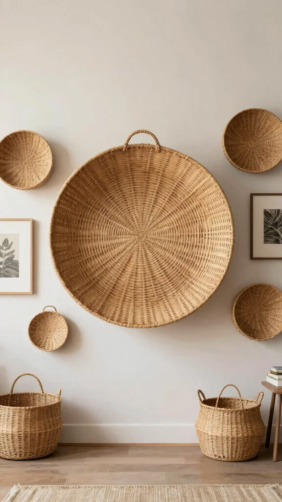 13 Wall Basket Decor Ideas That Turn Storage Into Artwork - 8. Large Statement Pieces 1
