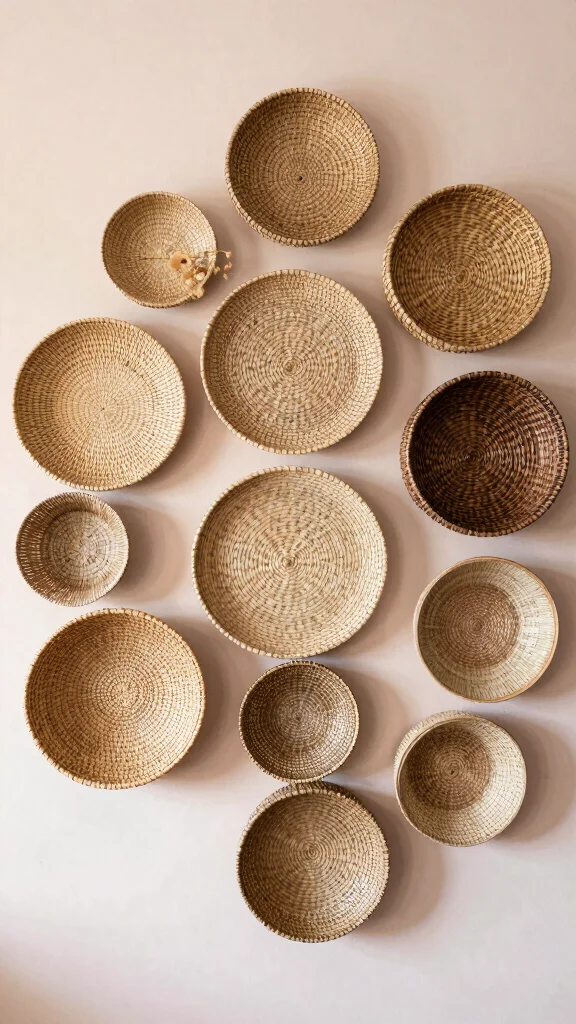13 Wall Basket Ideas for Decorative Space-Saving Display - 1. Layered Textures 1