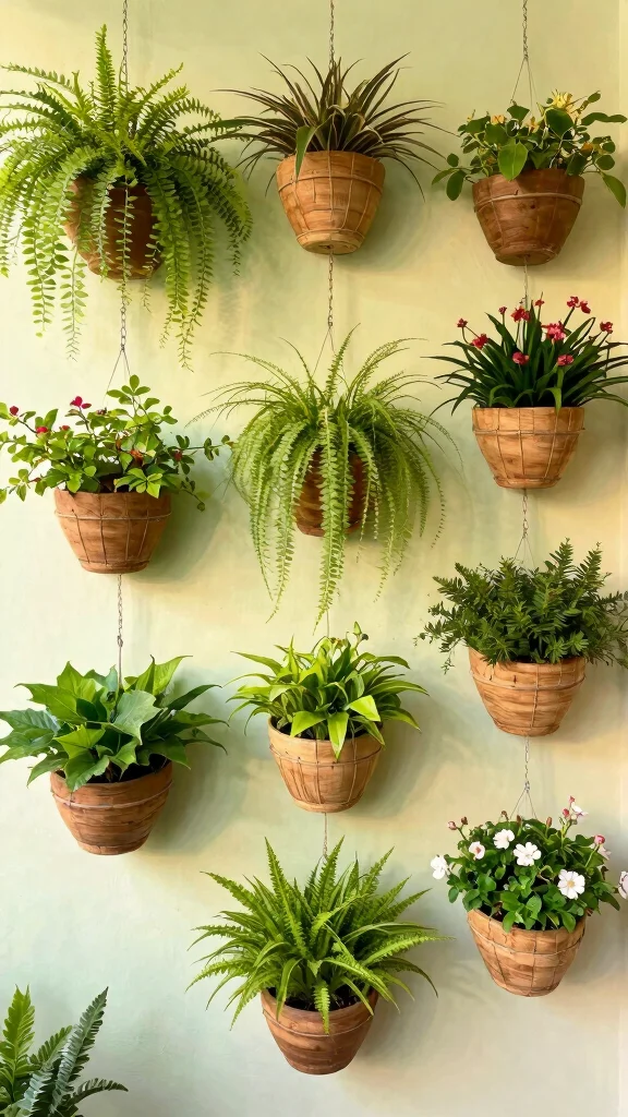 13 Wall Basket Ideas for Decorative Space-Saving Display - 11. Vertical Garden Inspiration 1