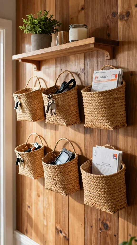13 Wall Basket Ideas for Decorative Space-Saving Display - 4. Functional Storage 1
