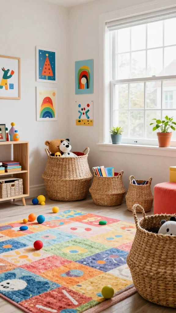 13 Woven Basket Ideas for Storage and Decor That Add Natural Texture - 3. Playful Kids' Rooms 1