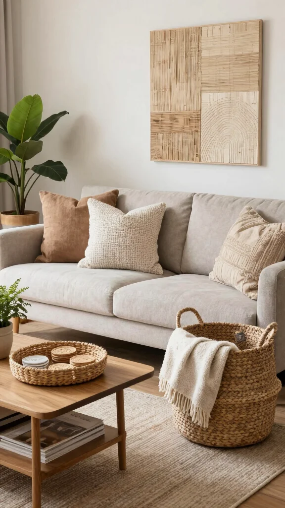 13 Woven Basket Ideas for Storage and Decor That Add Natural Texture - 4. Living Room Elegance 1