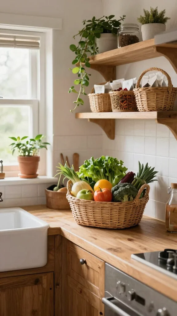 13 Woven Basket Ideas for Storage and Decor That Add Natural Texture - 6. Kitchen Charm 1