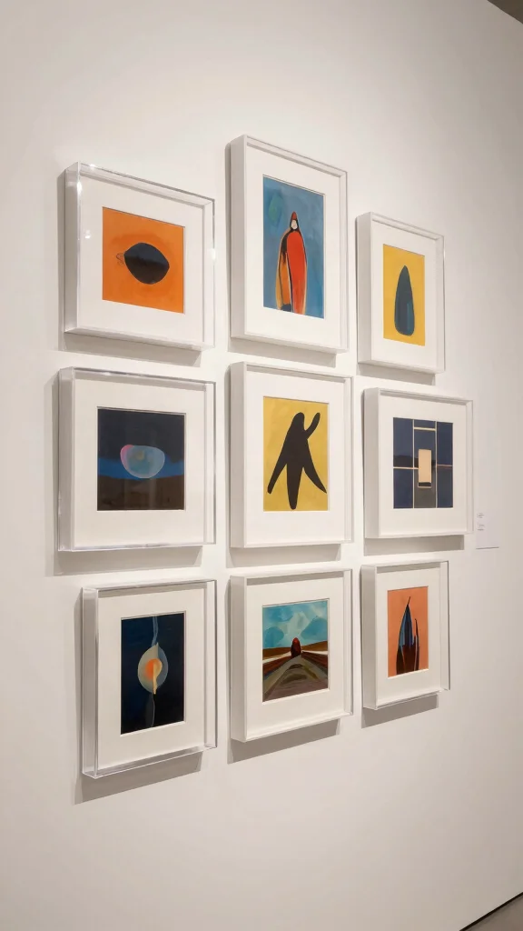 14 Picture Frame Wall Ideas for a Gallery Grid or Curated Display - 7. Floating Frame Display 1