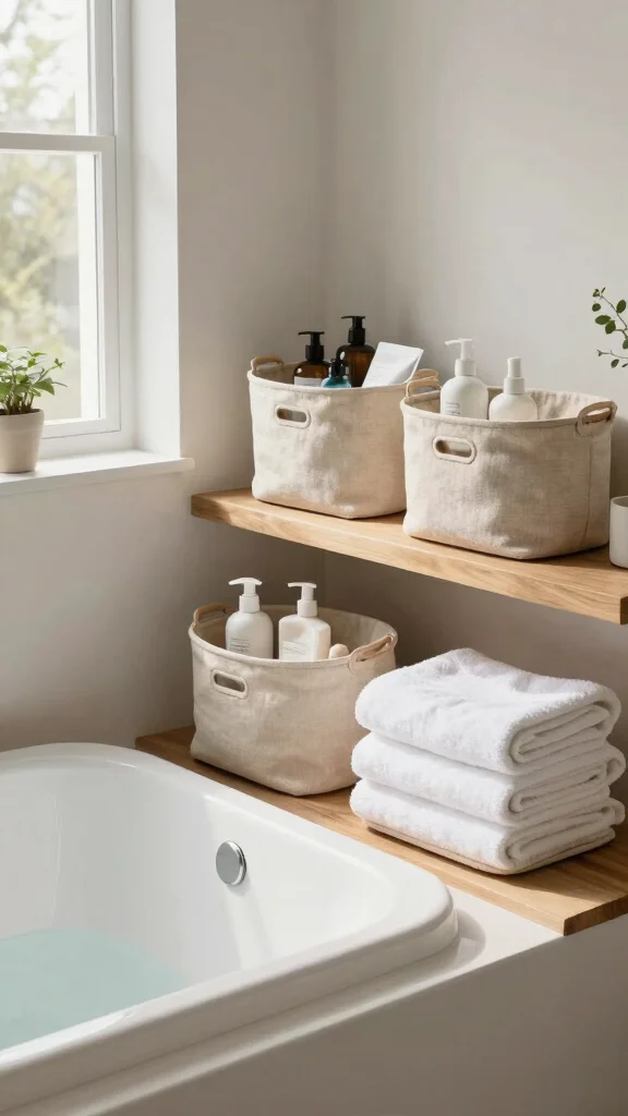 14 Storage Basket Ideas for Every Room Style and Clutter Problem - 10. Bathroom Baskets for Spa-Like Organization 1