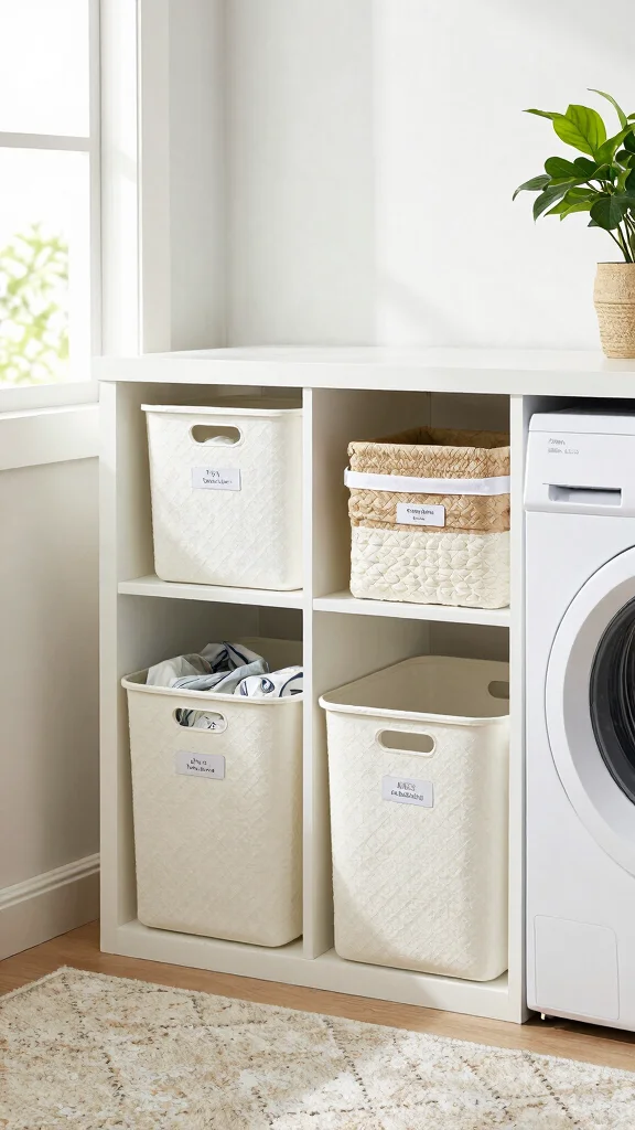 14 Storage Basket Ideas for Every Room Style and Clutter Problem - 11. Stylish Laundry Baskets for Practicality 1