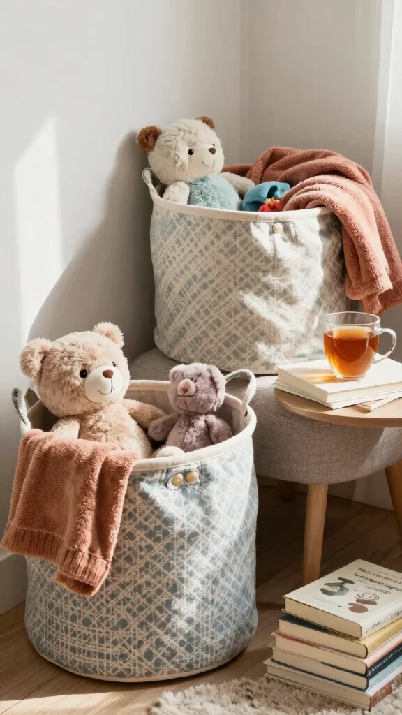 14 Storage Basket Ideas for Every Room Style and Clutter Problem - 6. Fabric Baskets for a Cozy Touch 1